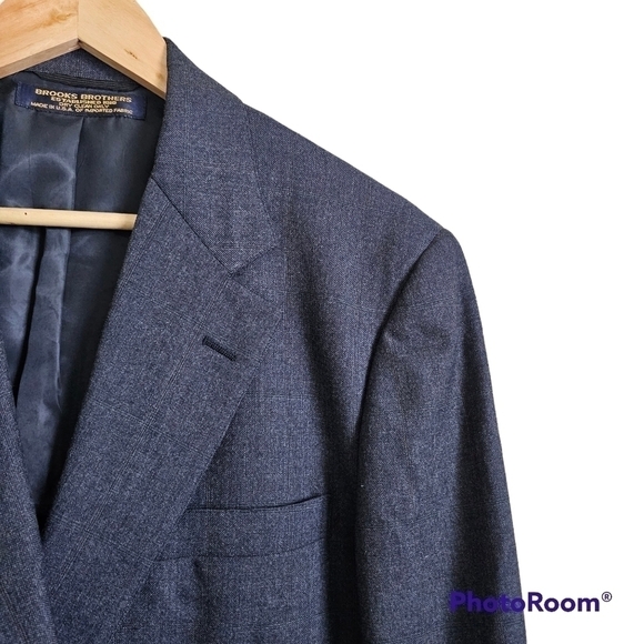 Brooks Brothers 100% Wool grey plaid unlined suit blazer jacket - Picture 3 of 11